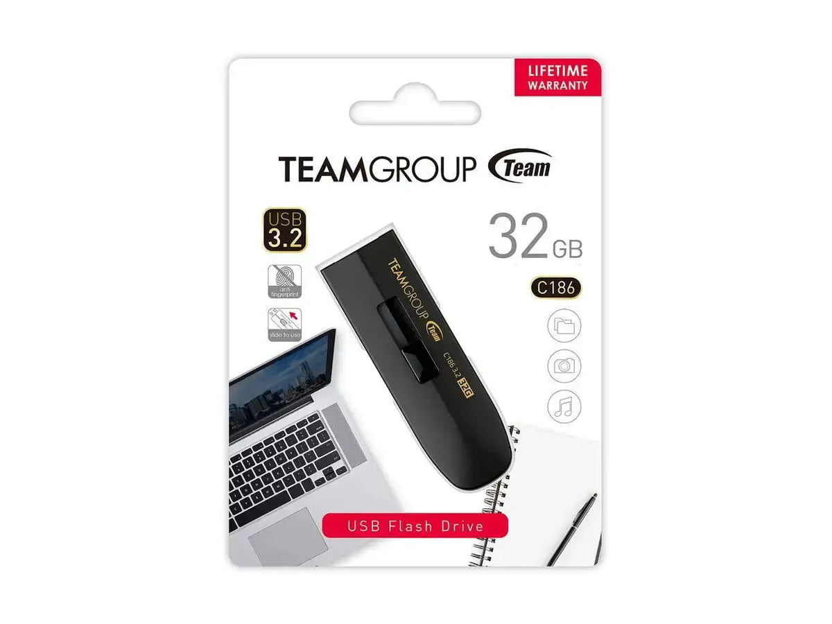 Team Group 32GB C186 USB 3.2 Gen 1 Flash Drive (TC186332GB01)