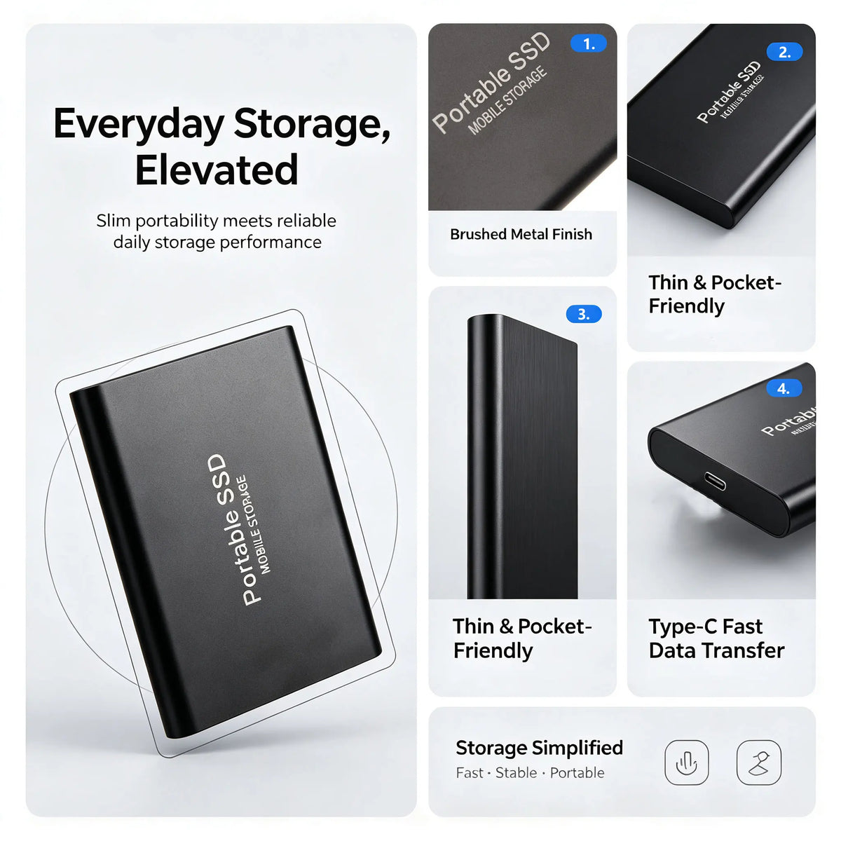 Portable USB-C External SSD Drive