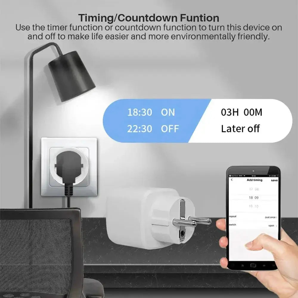 Smart WiFi Plug With Power Monitor And Alexa Support