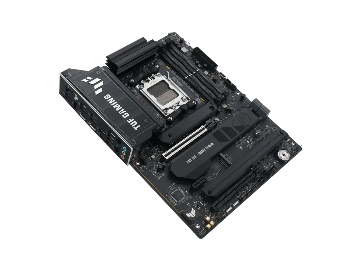 ASUS TUF GAMING X870E-PLUS WIFI7 AMD X870E ATX Motherboard with 16+2+1 80A Power Stages, DDR5 Support with AEMP, PCIe 5.0 x16 with PCIe Slot Q-Release Slim, Four M.2 Slots, WiFi 7 with ASUS Q-Antenna