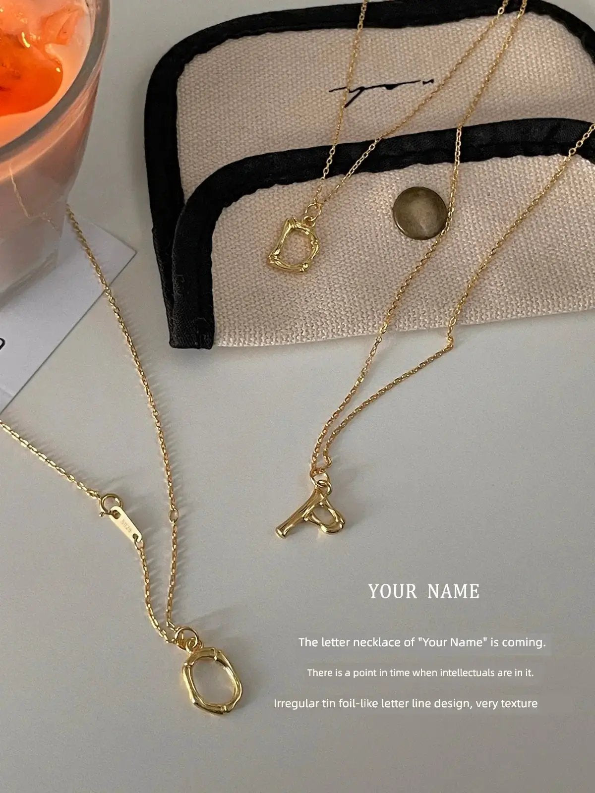 Women's Sterling Silver Letter Necklace Niche Design Gift