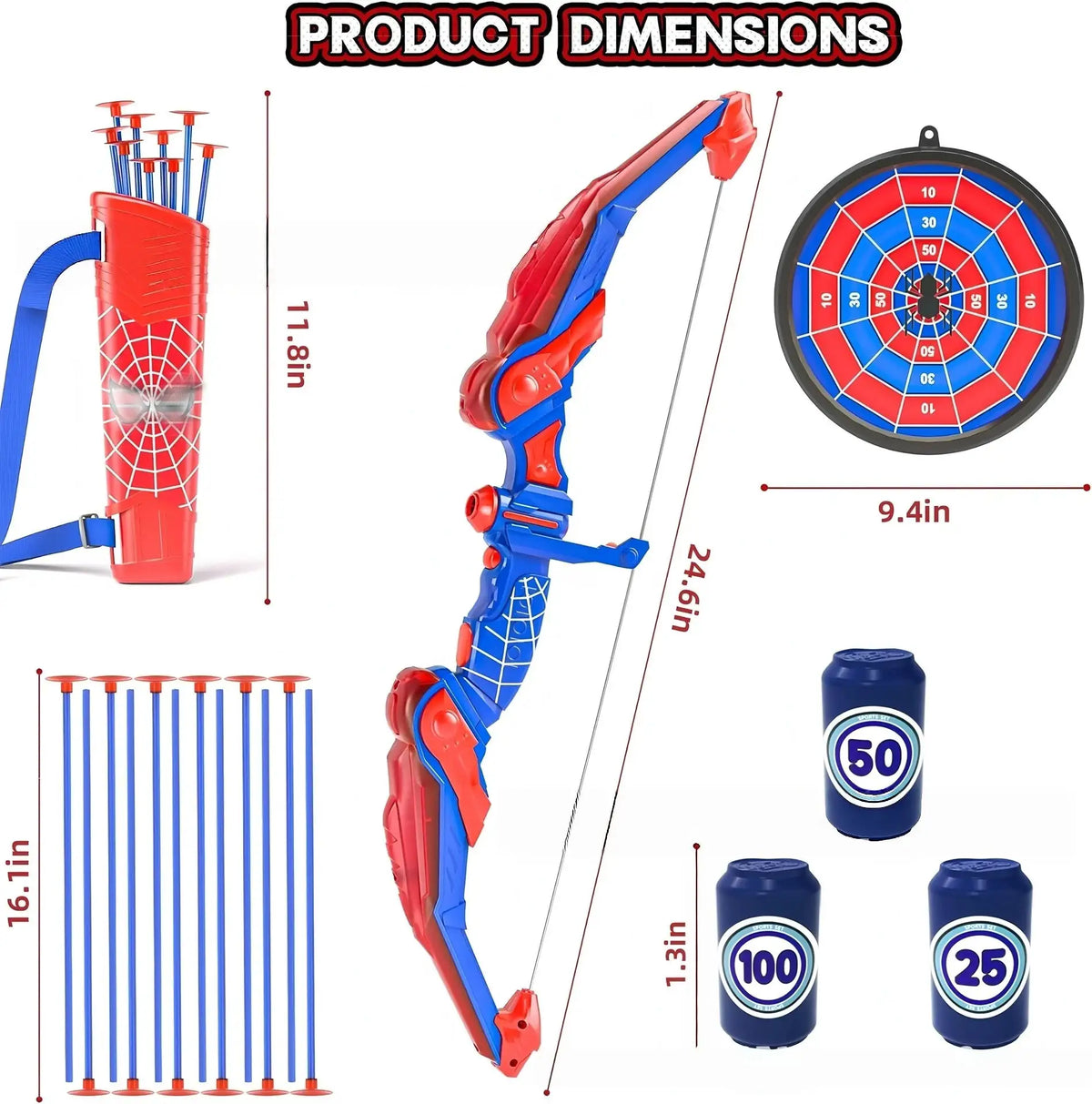 Kids Bow and Arrow Set, LED Light Up Archery Toys Set for Kids Ages 4-8 8-12, with 10 Suction Cup Arrows, Target & Quiver, Boys