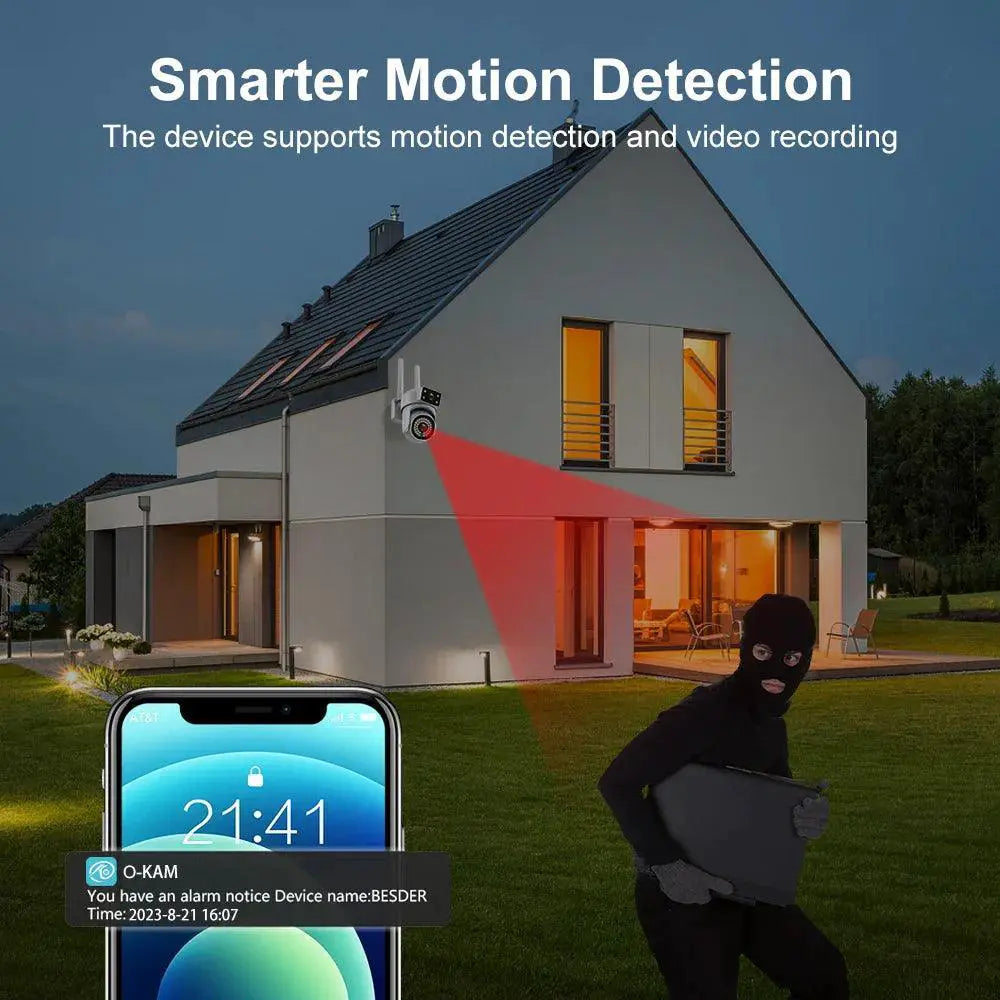 8MP Outdoor WiFi Camera With AI Smart Tracking System