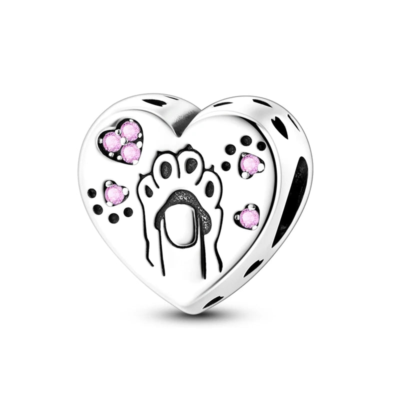 Sterling Silver Charm Beads Bracelet