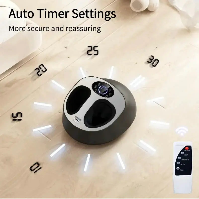 Electric Foot Massage Machine With Remote Control Shiatsu Kneading Warm Compress Home Office Airbag Full Wrapped Feet Massager