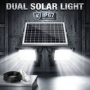 Solar Powered Dual Head Wall Lamp
