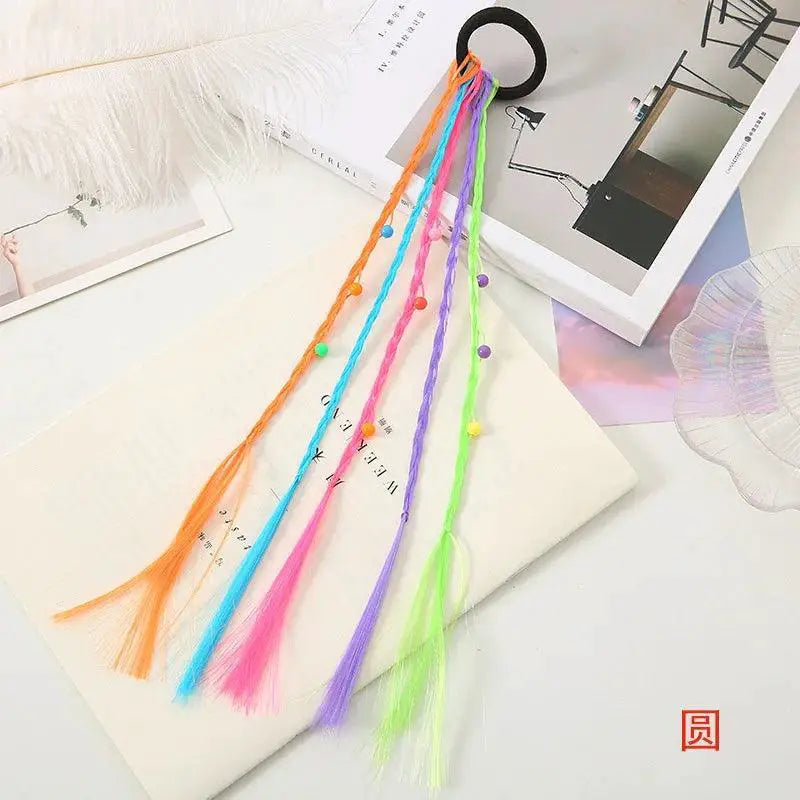 Colorful Girls Ponytail Headbands For Kids Hair Accessories