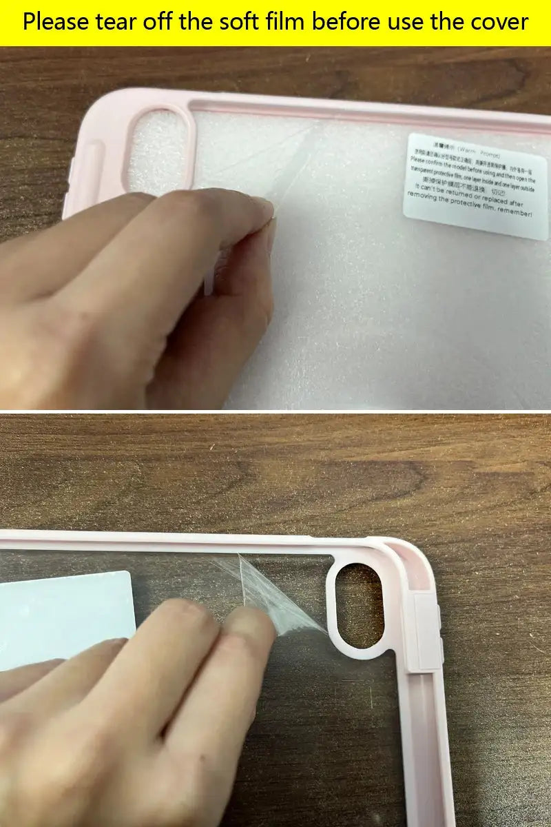 For iPad 10th Gen Case with Pen Holder Trifold Acrylic Clear Back Hard Cover For iPad 10.2 9.7 Air 11 5 4 iPad 11 A16 10 9 Case
