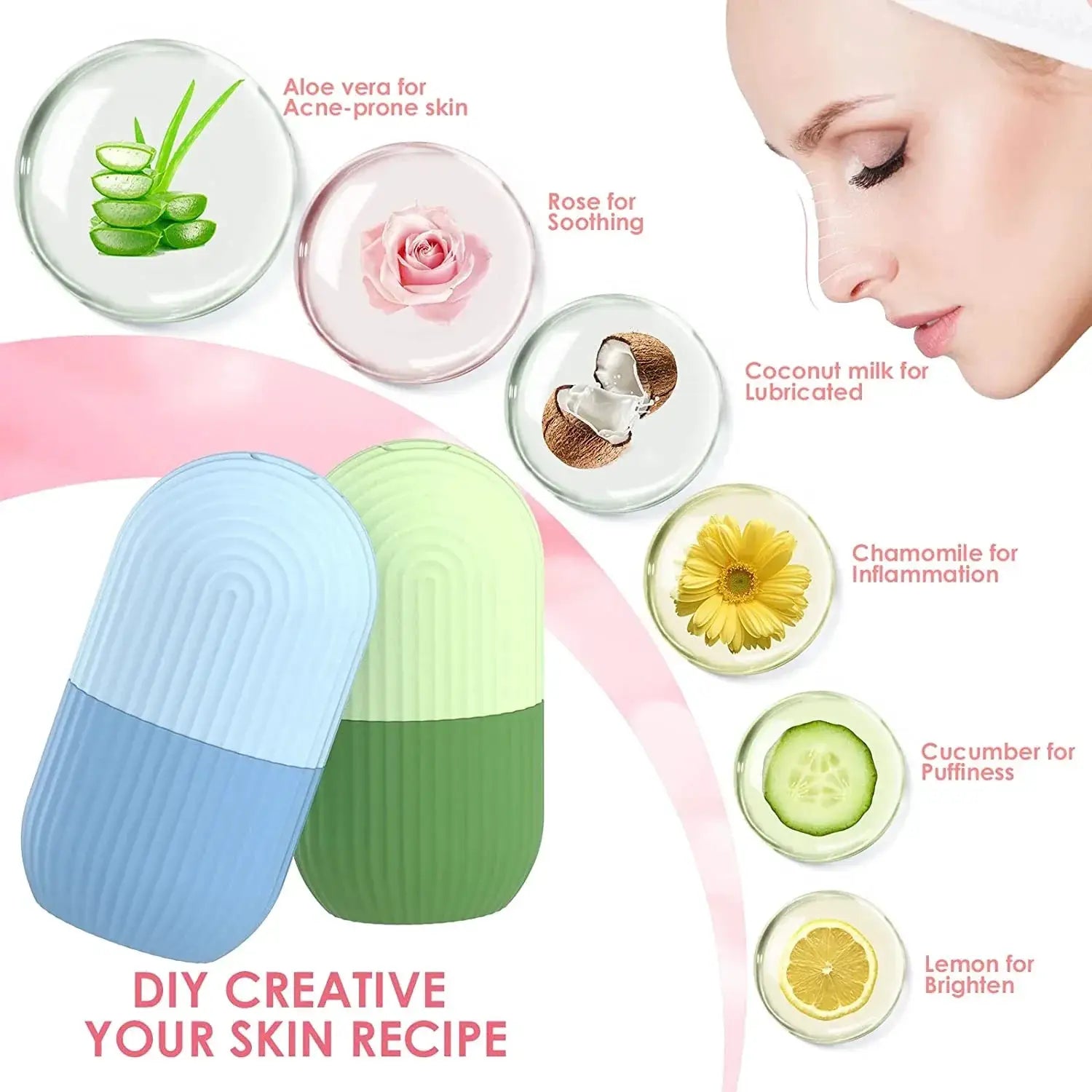 Ice Cube Roller Massager For Face And Eyes Skin Care