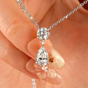 Pear Teardrop Moissanite Necklace Women