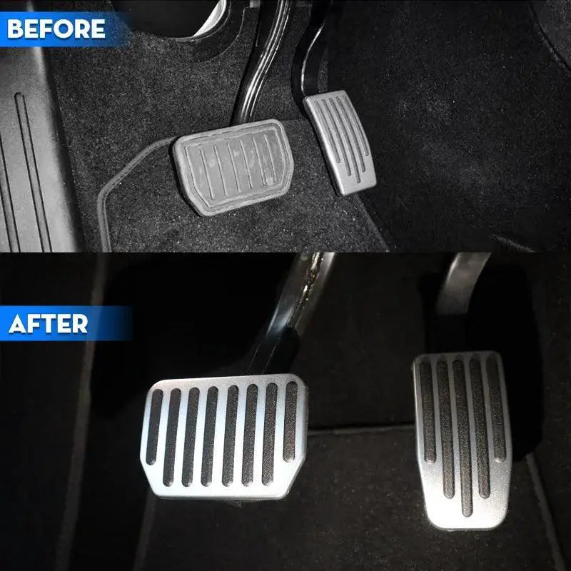 Futhope Tesla Model 3 Y Pedal Covers Litchi Grain Anti Slip