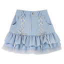 Mini Skirt Elegant Lolita Lace Designer for Summer Fashion