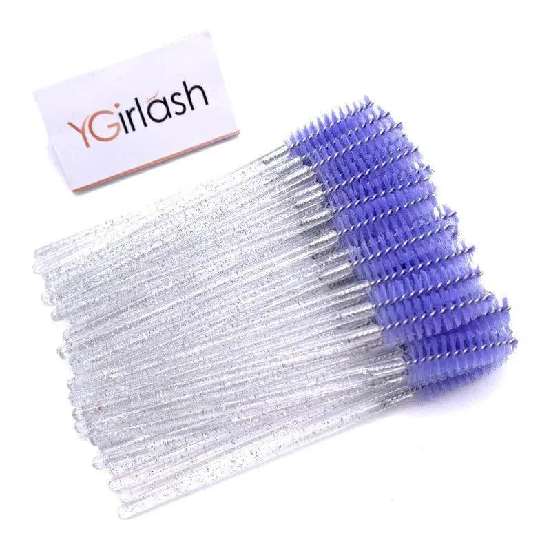 Crystal Eyelash Makeup Brush Wands Disposable Lash Tools 50