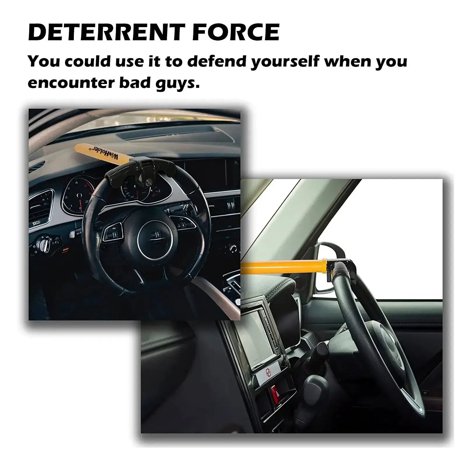 Universal Car Steering Wheel Lock Security Immobiliser - OurLum.com