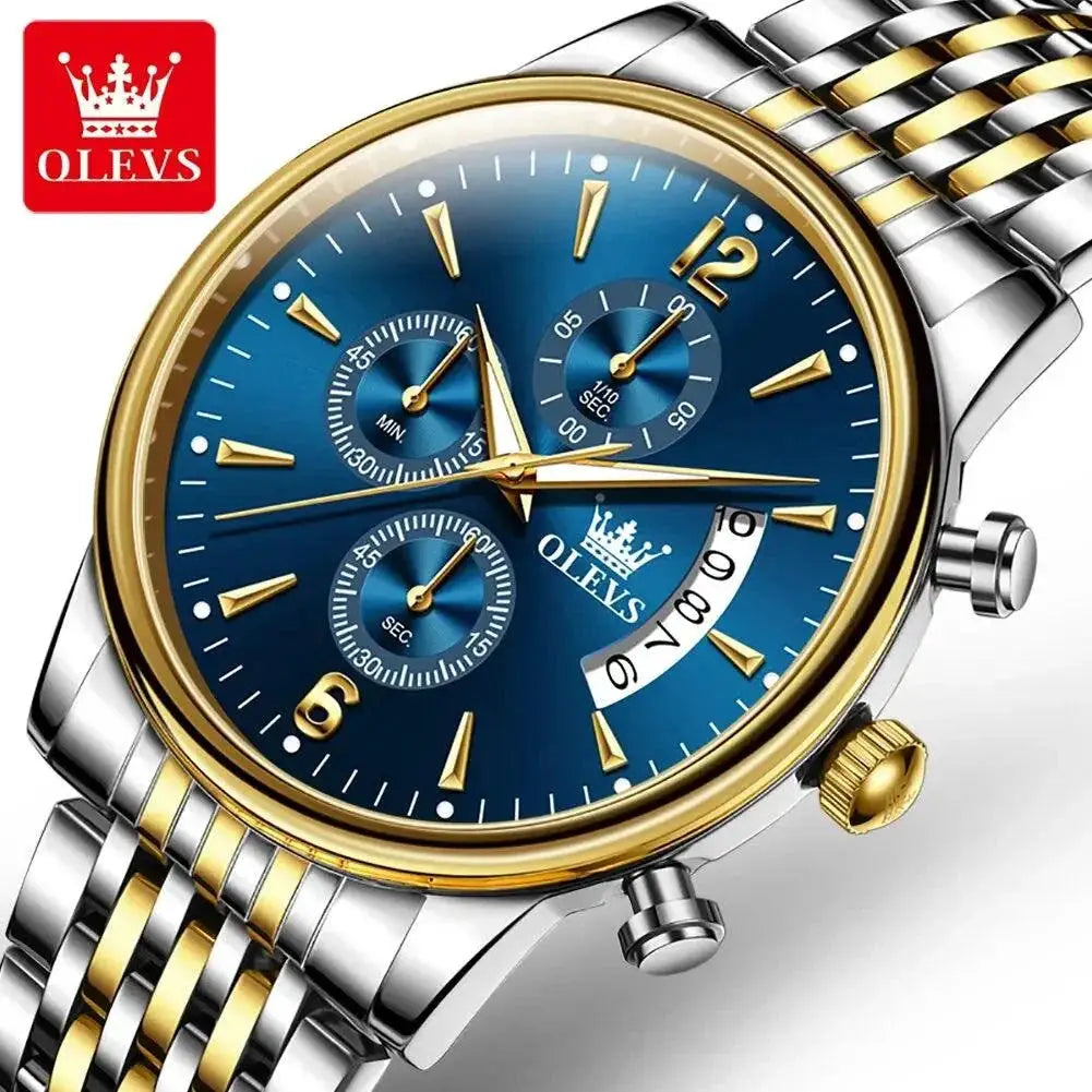 OLEVS Men's Pilot Watch Quartz Timepiece Water Resistant