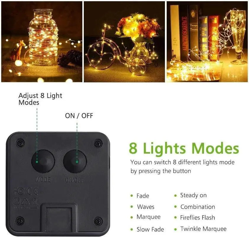 Enchanting Solar Fairy String Lights 8 Modes For Outdoor Use