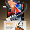 Right Angle USB C Cable - Durable Braided Design
