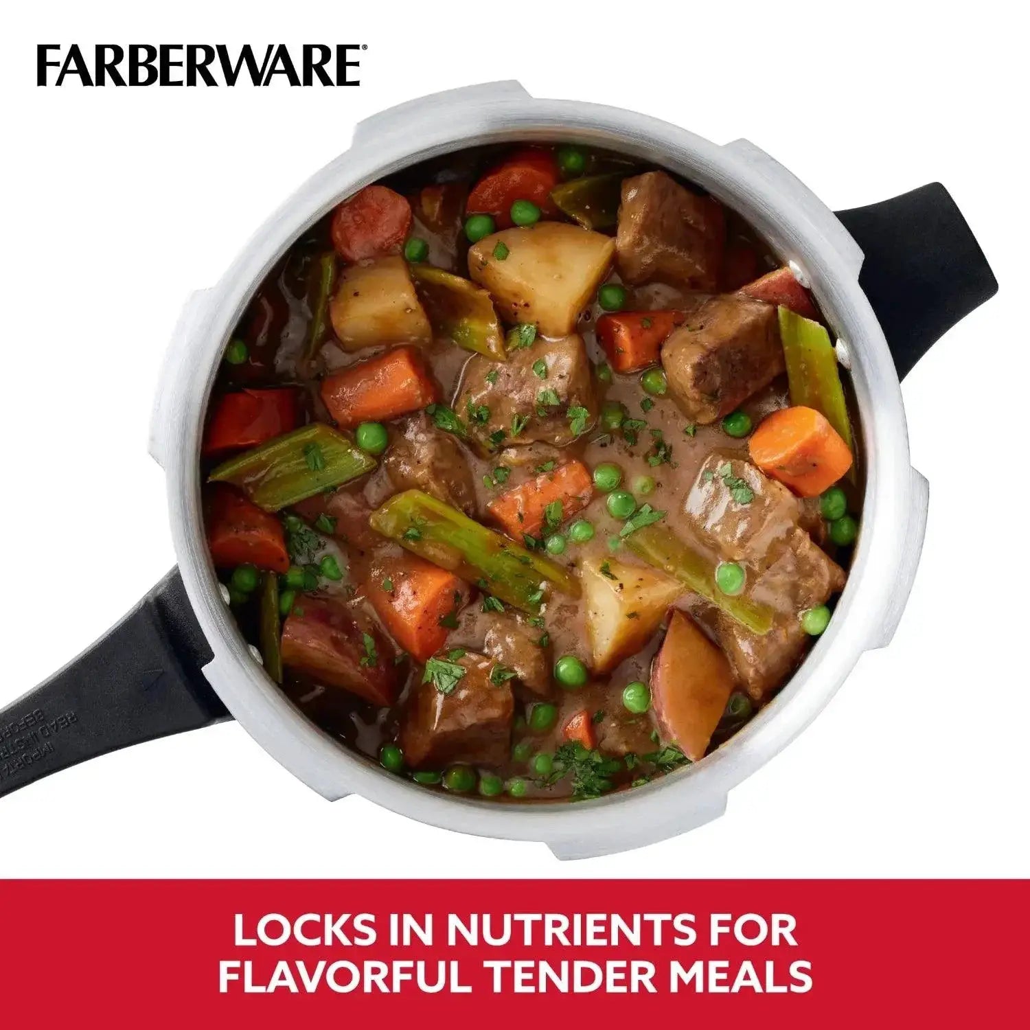 6 Quart Aluminum Pressure Cooker Safe Durable Easy Clean