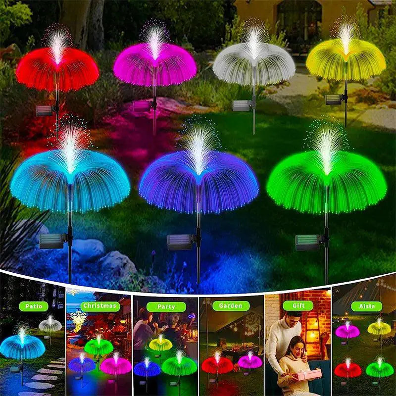 Colorful Solar Jellyfish Lights Outdoor Garden Decor