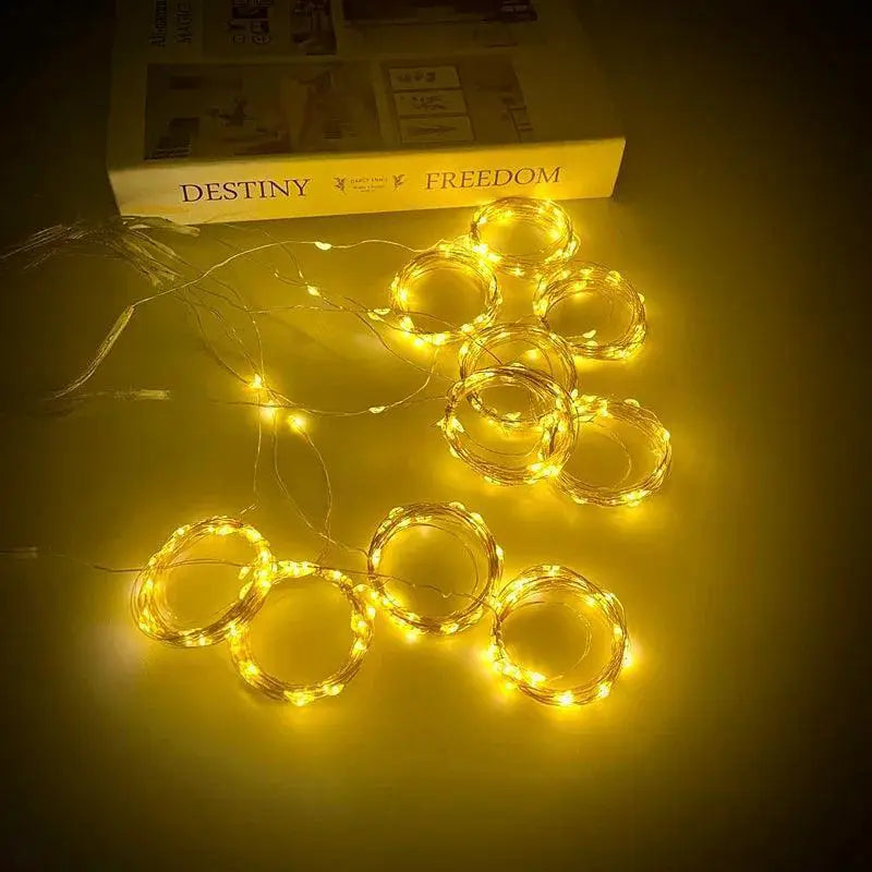 USB Fairy String Curtain Lights With Remote 8 Modes Decor