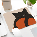Black Cat Gaming Mousepad Stylish Desk Mat for Work Play
