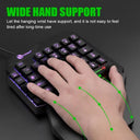 Mini Gaming Keyboard - Single Hand Portable Wired