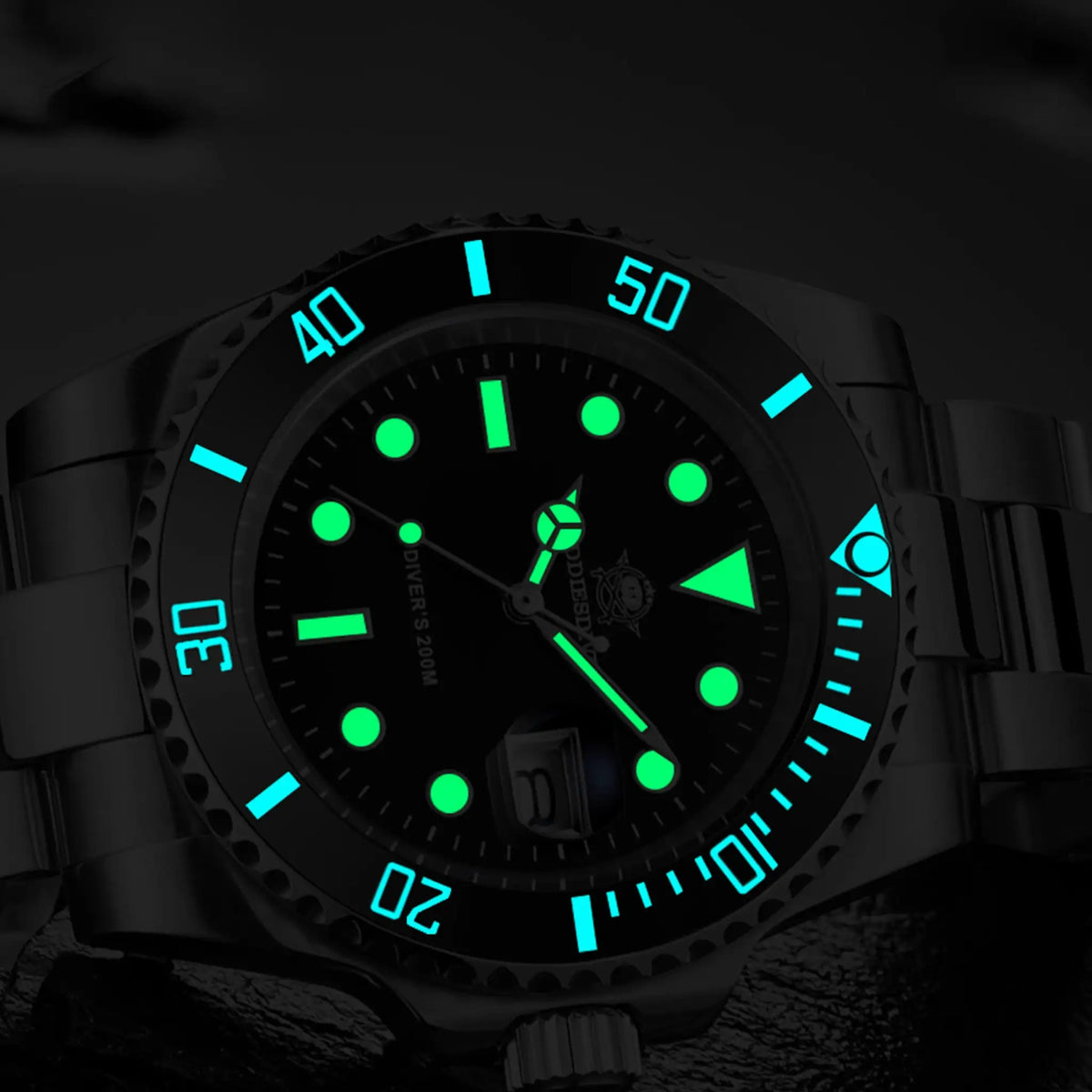 ADDIESDIVE Hot Selling Luxury Men's Diving Watch Steel BGW9 Luminous Ceramic Bezel 41mm 200M Waterproof Men's Analog Watch MY-H3