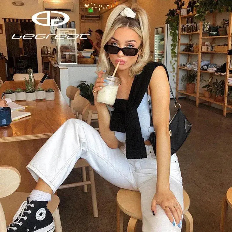 Vintage Womens Retro Square Sunglasses UV400 Protection