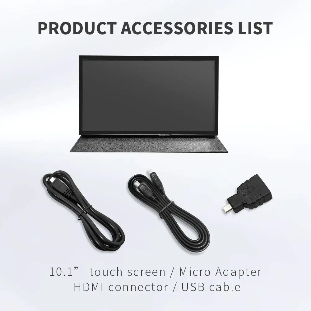 10.1 inch HDMI LCD (H) Computer Second Monitor 1024*600 Capacitive Touch Screen Supports Raspberry Pi Jetson Nano Win10 Etc