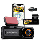 Front 4K Dash Cam With GPS Night Vision Parking Monitor