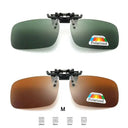 4 Color Grey Lenses Polarized Sunglasses Clip On Flip Up UV 380 Driving Fishing Night Vision Glasses Clips