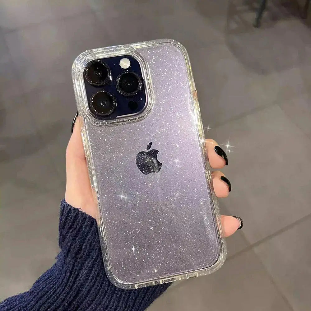 Glittering Shockproof Silicone Case for iPhone Pro Max
