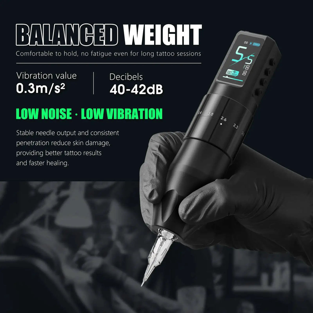 XNET Nebula Wireless Tattoo Machine Custom Motor 1600mAh Battery 7 Adjustable Strokes Dot Tattoo Pen For Beginner For Tattoo Art