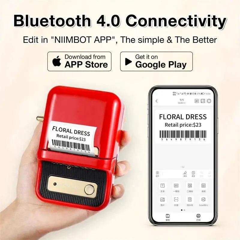 NiiMbot B21 Mini Wireless Printer Portable Label Maker