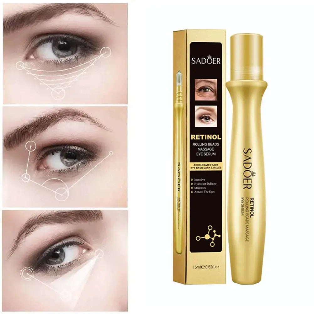 Gold Bright Eye Roller Eye Cream Hydrating Moisturizing Eye Serum Care Dark Circles Removal Anti Bags