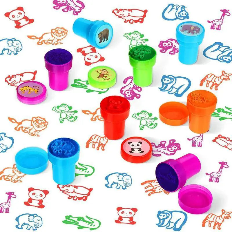 Assorted Kids Self Ink Stamps Variety Pack Gift Set