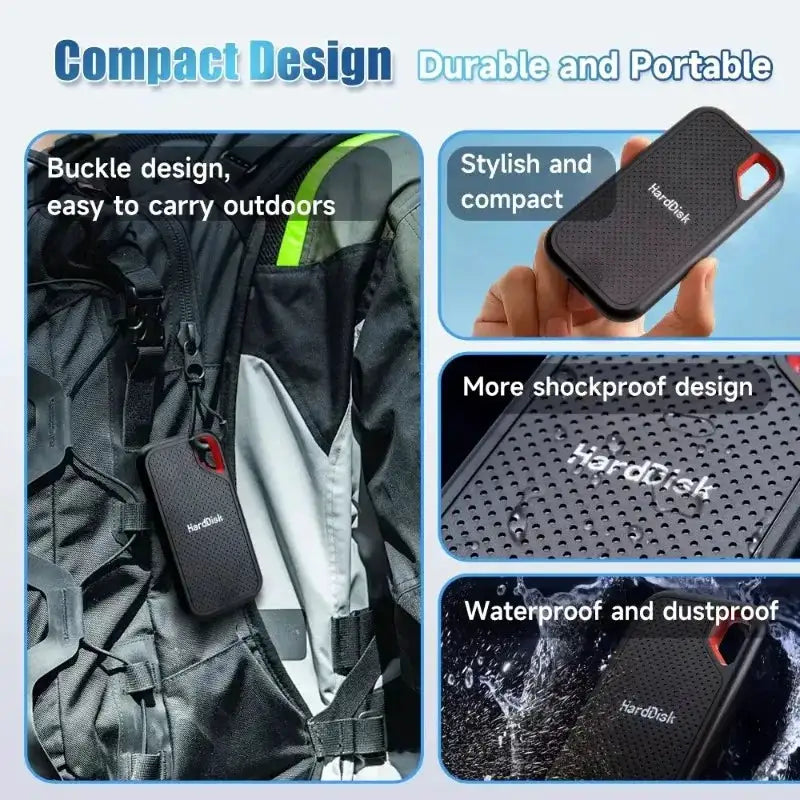 2TB/4TB Original External SSD Fast Transfer Solid State Drive 128TB Large Capacity Waterproof Hard Disk Storage for Laptop/Phone