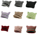 Y2K Striped Knit Winter Hat