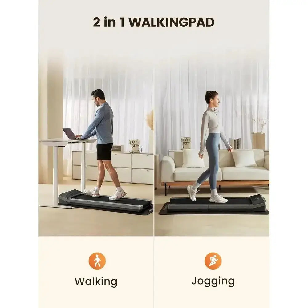 Compact Walking Pad with EasyView Display, 1-4 MPH Speeds for Home Office, Fully Assembled