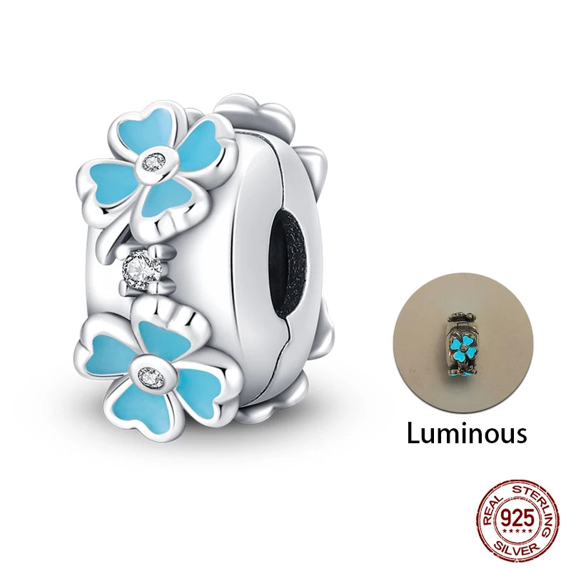 Sterling Silver Winter Snowflake Four Leaf