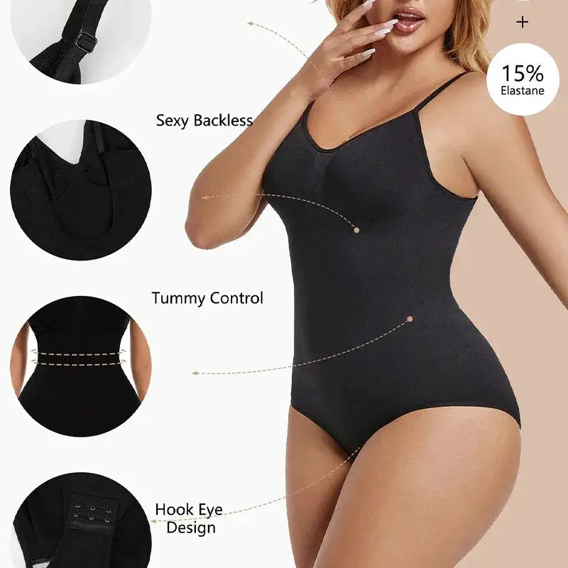 Backless Shapewear Bodysuit for Women Seamless Tummy Control