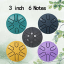 3 Inch 6-Tone Steel Tongue Hand Drum With Drumsticks Gifts
