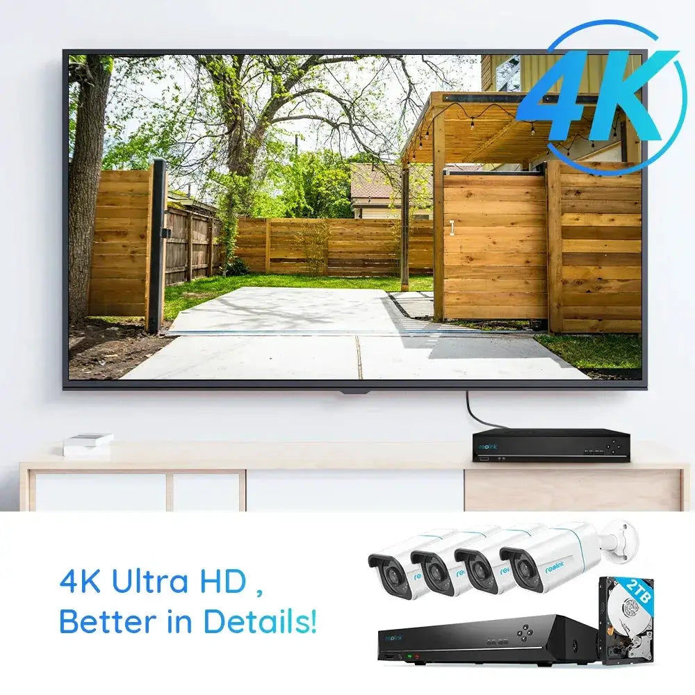 Reolink 8CH 4K Security Camera System 8MP IP Cameras Kit Pro