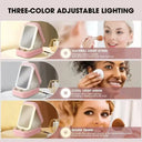 Rechargeable LED Makeup Mirror Portable Travel Case Light