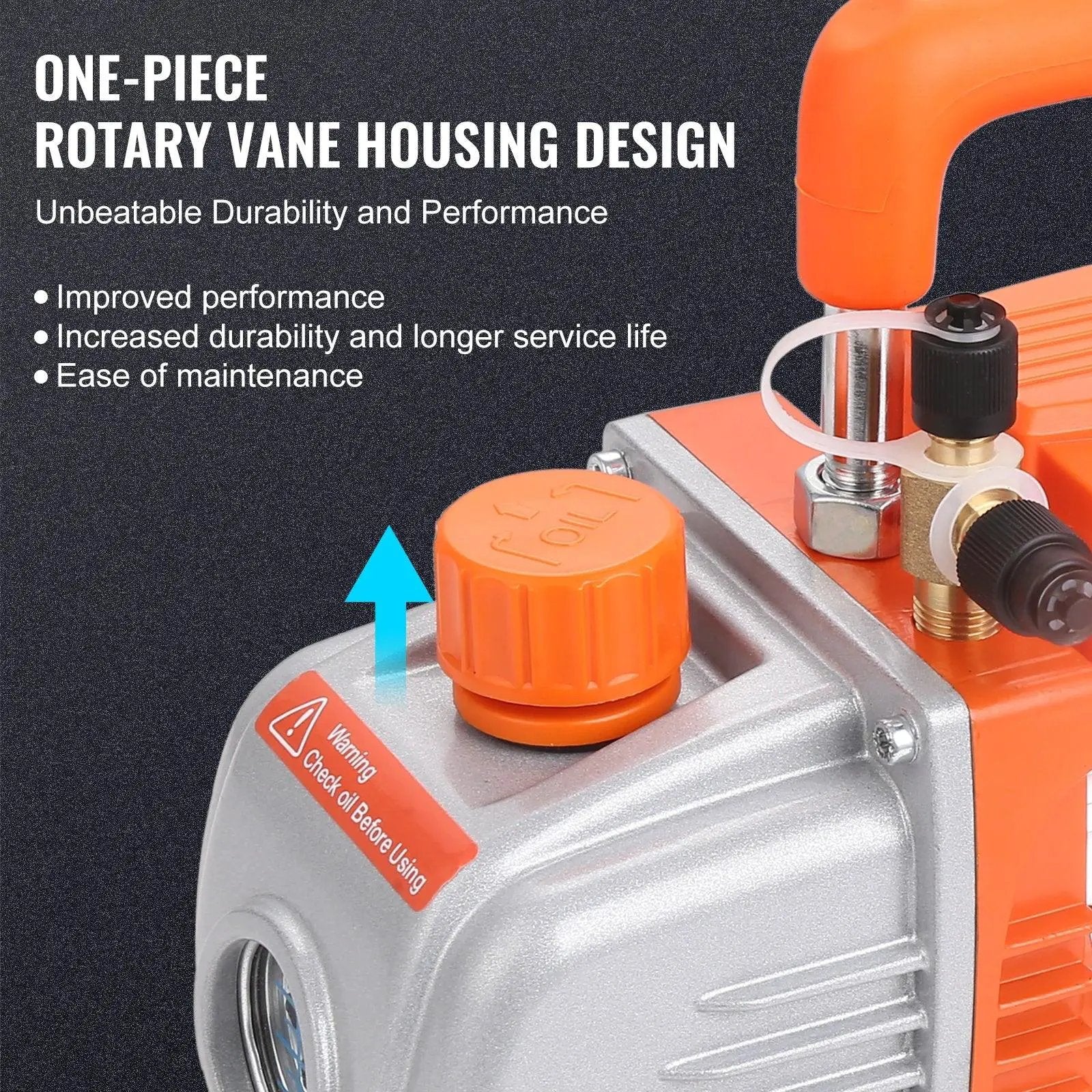 VEVOR Dual Stage Vacuum Pump 3 5 7 CFM AC120V HVAC Tool