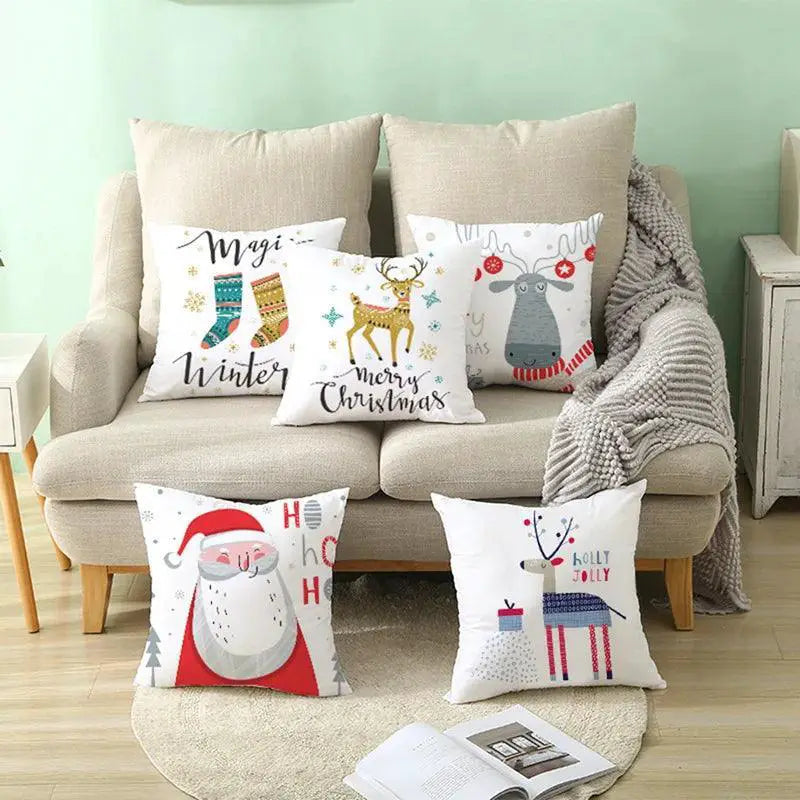 Cozy Merry Christmas Cushion Cover for Holiday Decor Gifts