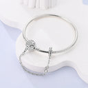 Sterling Silver Snake Chain Heart-shaped