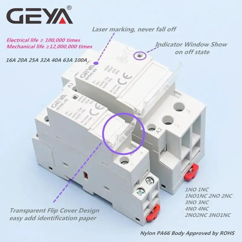 GEYA Smart Home AC Contactor For Efficient Automation