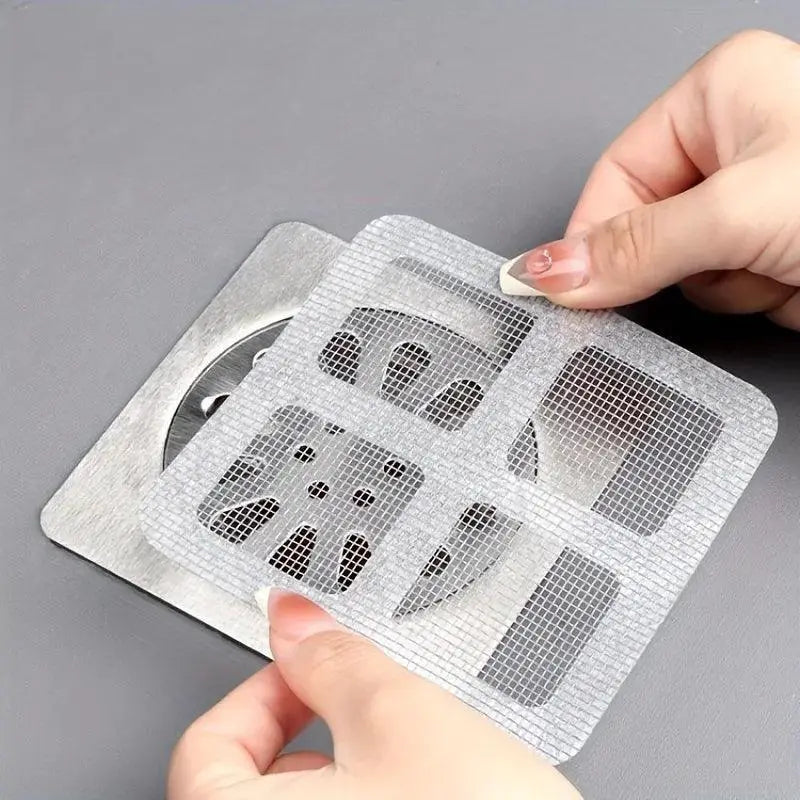 Mesh Hair Filter Stickers Shower Drain Covers For Hair Clogs