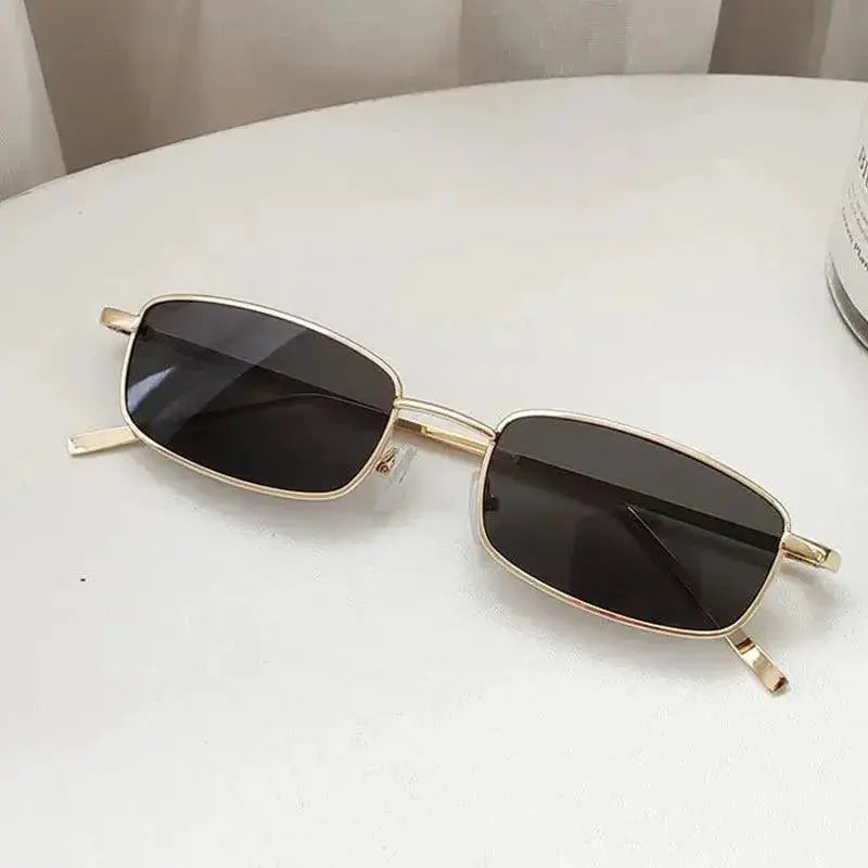 Unisex Vintage Rectangle Sunglasses for Men and Women